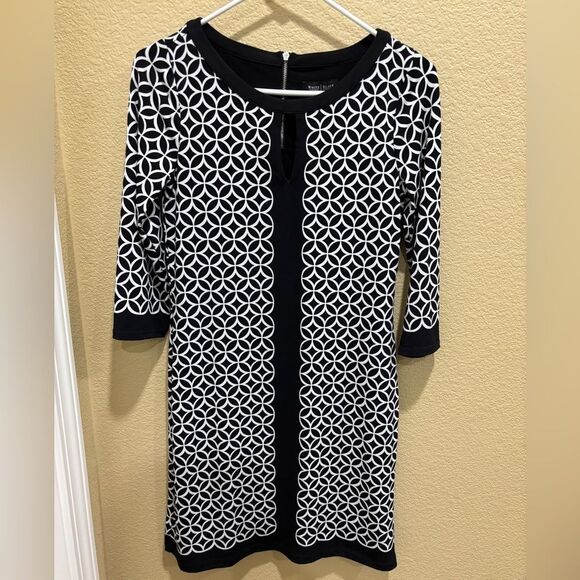 Black and white patterned dress - Picture 1 of 4